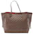 Bolso tote Louis Vuitton Neverfull GM Damier Ebene Castaño Cuero Lienzo  ref.1536125