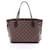 Bolsa tote Louis Vuitton Neverfull PM Damier Ebene Marrom Couro Lona Plástico  ref.1536143