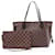 Louis Vuitton Neverfull PM Damier Ebene Tote Bag Brown Leather Cloth  ref.1536165