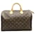 Louis Vuitton Speedy 35 Handbag Brown Cloth Plastic  ref.1536182