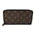 Louis Vuitton Brown Monogram Long Wallet Cloth  ref.1536209