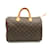 Louis Vuitton Speedy 35 Handbag Brown Patent leather Cloth Plastic  ref.1536231