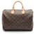 Borsa Louis Vuitton Speedy 35 Monogram Marrone Monogramma Pelle Pelle verniciata  ref.1536411