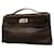 Hermès Hermes Pochette Kelly Handbag Brown Damier ebene Leather  ref.1536501