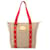 Sac tote Antigua Louis Vuitton Cuir Toile Rouge Beige  ref.1536506