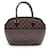 Louis Vuitton Saria Horizontal Damier Ebene Handbag Brown Leather Cloth  ref.1536508