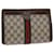 GUCCI GG Supreme Web Sherry Line Clutch Bag PVC Beige 67 014 2125 Auth 83284  ref.1536667