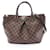 Bolsa Louis Vuitton Siena MM Damier Ebene Marrom Couro Lona  ref.1536888