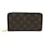 Carteira Zippy Monogram Louis Vuitton Marrom Lona  ref.1536901