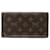 Carteira longa Monogram Louis Vuitton Marrom Monograma Lona  ref.1536921