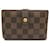 Carteira dobrável Louis Vuitton em lona Damier marrom Damier ebene  ref.1536947