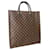 Bolso Tote Sac Plat Louis Vuitton Castaño Lienzo  ref.1536978