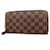 Cartera larga Louis Vuitton Damier Zippy N60015 Ébano Damier ebene  ref.1537007