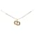 Gold Dior Gold Plated CD Logo Rhinestone Necklace Golden  ref.1537119