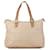 Tan Fendi Zucchino Canvas Tote Camel Leather  ref.1537137