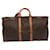 LOUIS VUITTON Keepall Bandouliere 55 Voyage Toile Marron  ref.1537488