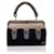 Autre Marque Vintage Beige and Black Velvet Doctor Bag Handbag  ref.1537556