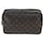 Bolsa de Maquiagem Louis Vuitton Marrom Lona  ref.1537589