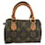 Bolsa Nano Speedy LOUIS VUITTON Marrom Lona  ref.1537634