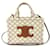 Céline Cabas Thais Triomphe en toile Celine Small Cuir Marron Beige  ref.1537694