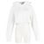 Helmut Lang cropped Hoodie mit besticktem Slogan aus weißer Baumwolle - Ansicht 4