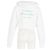 Helmut Lang cropped Hoodie mit besticktem Slogan aus weißer Baumwolle - Ansicht 6