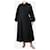 Autre Marque Black puff-sleeve belted linen midi dress - size UK 10  ref.1538807