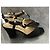 Sandali con tacco Yves Saint Laurent in pelle e tessuto nero - vista 2