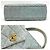 Borsa Chanel in denim e pelle blu indaco - vista 4