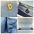 Borsa Chanel in denim e pelle blu indaco - vista 6