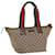 GUCCI GG Canvas Web Sherry Line Tote Bag Canvas Beige Auth ti1861 Cloth  ref.1539273