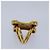 Céline Anello per sciarpa Triomphe in metallo dorato CELINE Auth ar12111 D'oro - vista 6