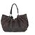 Borsa a spalla in denim trapuntato marrone Chanel - anni 2000