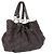 Borsa a spalla in denim trapuntato marrone Chanel - anni 2000 - vista 2