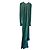 Haider Ackermann Haider Ackerman grünes Satin-Langarmkleid Dunkelgrün - Ansicht 2