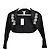 Verzierte cropped Jacke Pollini Vintage SS06 Schwarz