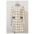 Timeless Chanel Midi Besticktes Kleid aus Creme-Tweed Weiß Roh - Ansicht 6
