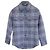 Reformation Karomuster Button-Down Jacke aus blauer Wolle