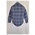 Reformation Karomuster Button-Down Jacke aus blauer Wolle - Ansicht 8