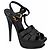 Sandali con piattaforma Tribute Saint Laurent neri Nero - vista 5