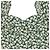 Vestido Mini Mochi con Estampado Floral Reformation en Viscosa Verde - vista 5