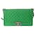 Bolso de hombro Chanel Boy con cadena Chanel Verde Cuero  ref.1543598