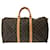 Louis Vuitton Monogram Keepall Bandoulière 50 Cuir vernis Toile Marron  ref.1544283