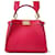 Sac à main en cuir Fendi Peekaboo Rouge  ref.1544533