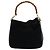 Borsa a mano in suede GUCCI Bamboo 2way nera Auth 81045 Nero - vista 2