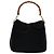 Borsa a mano in suede GUCCI Bamboo 2way nera Auth 81045 Nero - vista 3