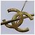 Spilla a freccia CHANEL metallo dorato CC Auth am6488 D'oro - vista 5
