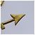 Spilla a freccia CHANEL metallo dorato CC Auth am6488 D'oro - vista 6