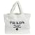 Prada Terry Tote Bag Pile 1BG130 Weiß Kunstpelz  ref.1544974