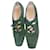 Kelly Hermès Sabot Verde scuro Scamosciato